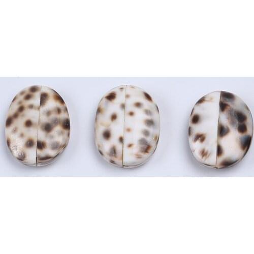 26.5*35.5mm Big Oval Shape tiger spot Shell Bead Jewelry Shell For DIY