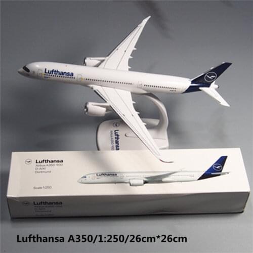26CM 1:250 Plastic Germany Air Lufthansa Airlines Airbus 350 A350 Airways Aircraft DIY Assembled Assembly airplane model Plane