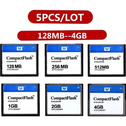5pcs/lot !!! Compact Flash Card 4GB 2GB 1GB 512MB 256MB 128MB Industrial CF Memory Card CNC Medical Equipment Card