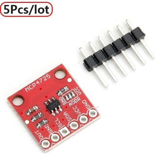 5Pcs/lot MCP4725 12 Bit 2.7V-5.5V I2C DAC Module Development Board for DIY Free Shipping