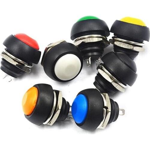 7PCS 12mm Waterproof Momentary Push button Switch OFF- (ON) Self Return