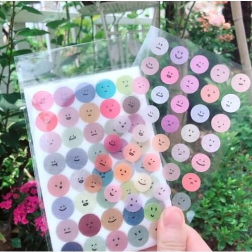 6pcs Colorful star dot paper sticker diy photo album mobile decoration label sticker stationery diary sticker gift for kids