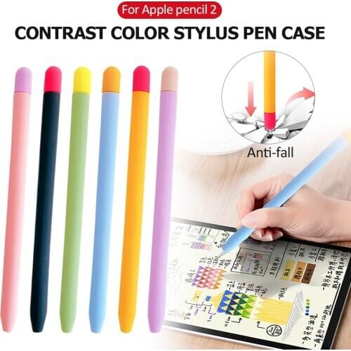 For Apple Pencil 2 Case Soft Silicone Holder Stylus Pen Cover Compatible For Apple Ipad air 4 10.9 2020 10.2 Touch Protective