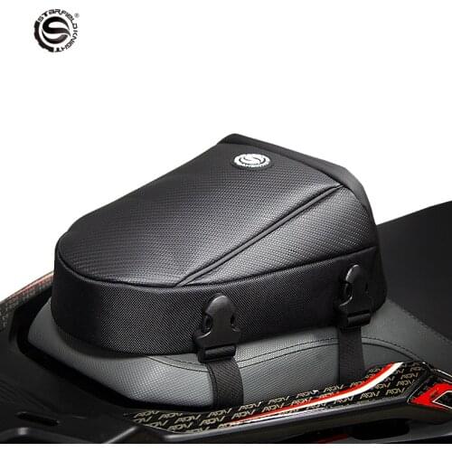MJ MOTO 9L Black Motorcycle Tail Bag Back Seat Bags Cafe Racer Alforjas Para Moto Motorbike Saddlebags Racing Rider Top Case