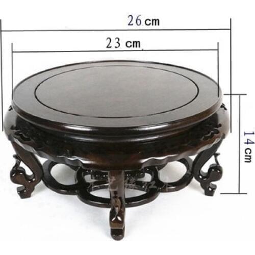 Wooden Flower Stand with High Foot Base Flower Pot Base Fish Tank Base Stone Crafts