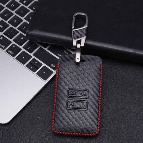 4 Card Remote Carbon Fiber Key Fob Cover Case Holder for Renault Talisman Captur Espace for Clio Megane Koleos Kadjar Scenic