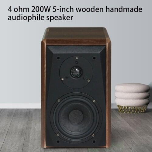 200W 4 ohm 5 inch wooden speaker manual fever hifiF38 speaker passive 2.0 speaker 40HZ~20KHz bookshelf speaker pair box