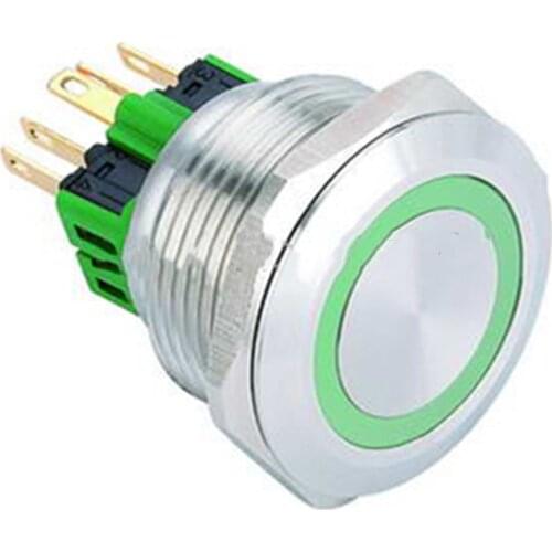 ELEWIND 28mm Ring illuminated push button switch(PM281F-11E/G/12V/S)