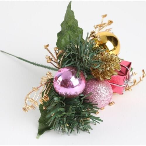 Artificial Pine Stems Fake Pine Cone Gift Box Christmas Flowers Ornament Flower Arrangements Wreath Holiday Home Winter Decor