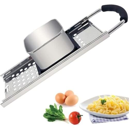 Stainless Steel Spaetzle Maker with Comfort Rubber Grip Handle for Dumpling Noodle