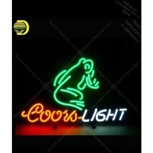Coors Light Frog Neon Sign Neon Bulb Handcrafted Recreation Room Light Sign Advertise Neon Decoratives Neon Signs For Bar brand