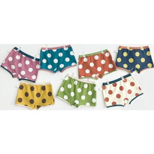 Children Boys Underwear Big Polka Dot Boxer Shorts Baby Kids Cotton Soft Shorts Ins Clothes 95CM-135CM