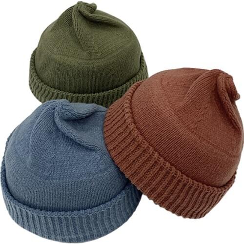 New Ice Cream Sculpt Woman Autumn Winter Korean Style Simple Yuppie Landlord Man Casual Versatile Skull Bonnets Beanies Hats