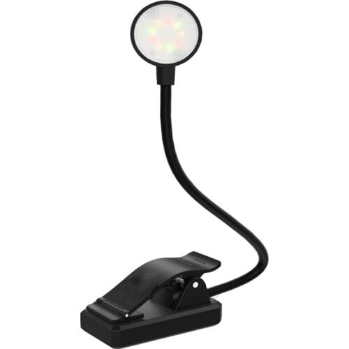 Rechargeable 9 Led Eye-Care Book Light, Amber & Warm White, Folding Reading Light, 3 Levels for Strain-Free, Healthy Eyes