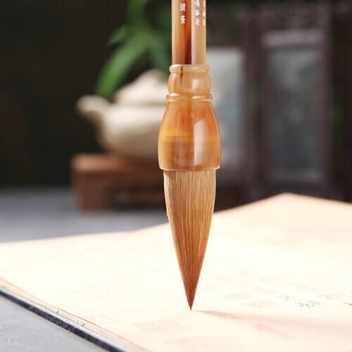 Shuangxi Lake pen all-Flower Horn pole Wolf Pen traditional Chinese painting calligraphy gift collection writing brush gift box