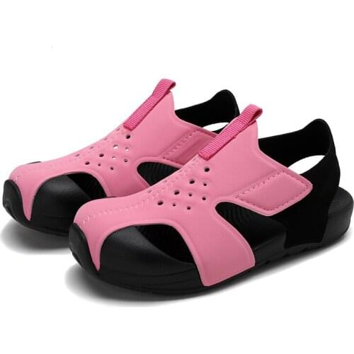 2020 Summer Children Shoes Boys Girls Soft Soles Beach Sandals Baby Package Toes Anti-kick Mesh Breathable Non-slip Kids Sandals