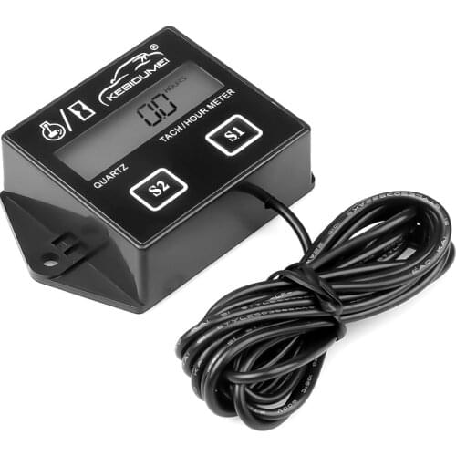 Sikeo Digital Engine Tach Hour Meter Waterproof Tachometer Gauge Engine RPM LCD Display For Moto Marine chainsaw pit bike Boat