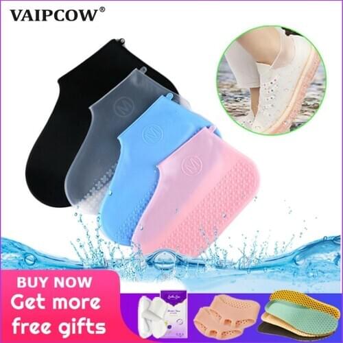 Silicone Overshoes Reusable Waterproof Rainproof Men Shoes Covers Rain Boots Non-slip Washable Unisex Wear-Resistant Recyclable
