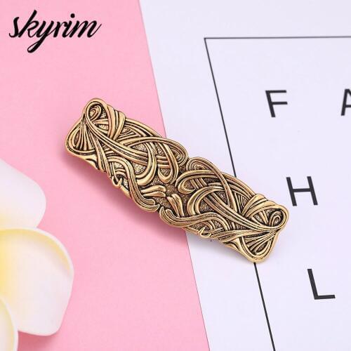 Skyrim Retro Decoration Bohemia Irish Knot Hair Pins Vintage Antique Sliver Handmade Hair Accessories Jewelry for Women Gift