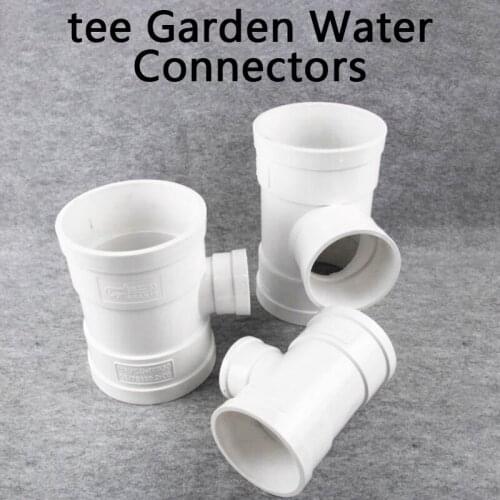 Reducing Tee Drain Pipe Fitting Joint Tee Garden Water Connectors Industrial Water Pipe Fitting 1 Pcs