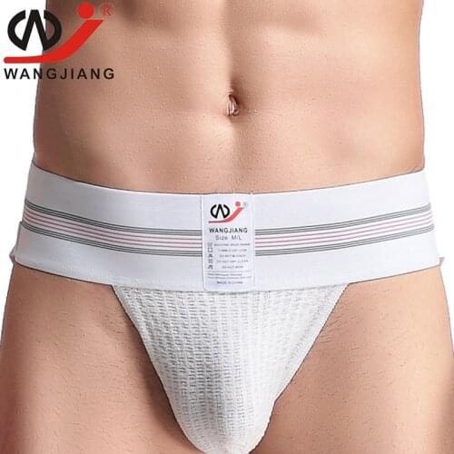 WJ Jockstrap Gay Mens Thong Underwear String Homme Sexy Men Underwear open Thong And G Strings Cotton Gay tanga hombre