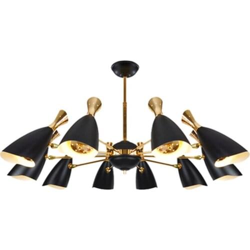 Duke nordic golden black LED pendant Lamp light post modern stylish creative foyer living dining room pendant light