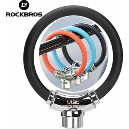 ROCKBROS Bicycle Lock Anti-theft Cable Portable Mini Safety Lock Cycling Motorcycle Road MTB Bike Security Lock Bike Accessories