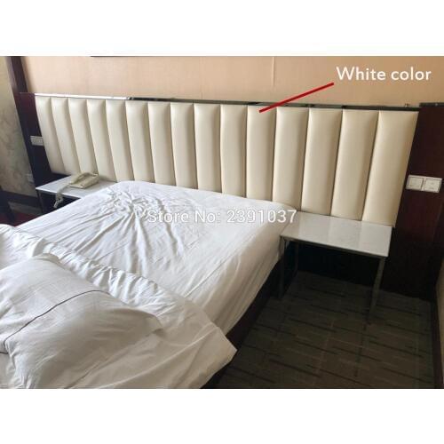 1BOX include 12pieces 100x25cm Europe Style white Leather Panel Bed backgroumd luxury decorative acoustic panel wall sticker