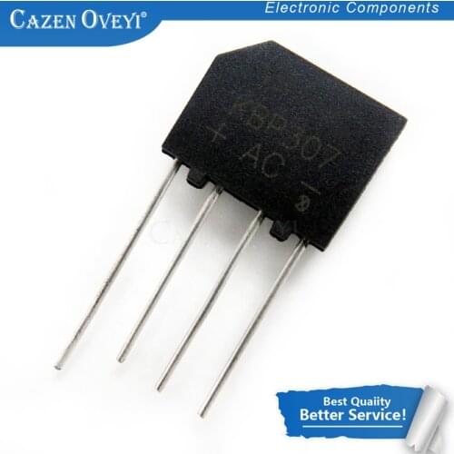 10pcs/lot KBP307 KBP 307 3A 700V Flat bridge bridge rectifier In Stock