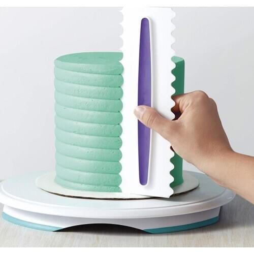 3Pcs/Set Plastic Cake Scraper Textures Pastry Icing Comb Set Fondant Spatulas Baking Mold Cake Decorating Tools For Cake