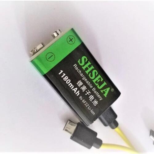 4PCS 100% 9V 1180mWh lithium li-po li-ion rechargeable battery