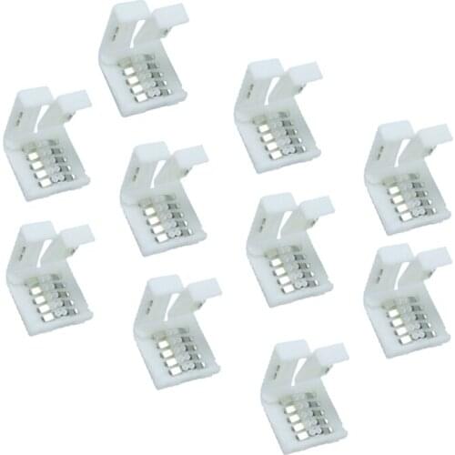 5pcs/lot 12mm 5PIN RGBW RGBWW No Soldering connector For 5050 RGBW / RGBWW LED strip 5PIN RGBW connector