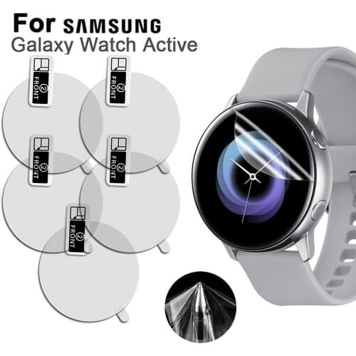 5Pcs High Definition Anti-shock Film Cover For Samsung Galaxy Watch Active SM-R500 Smart Watch Explosion-proof Screen Protector