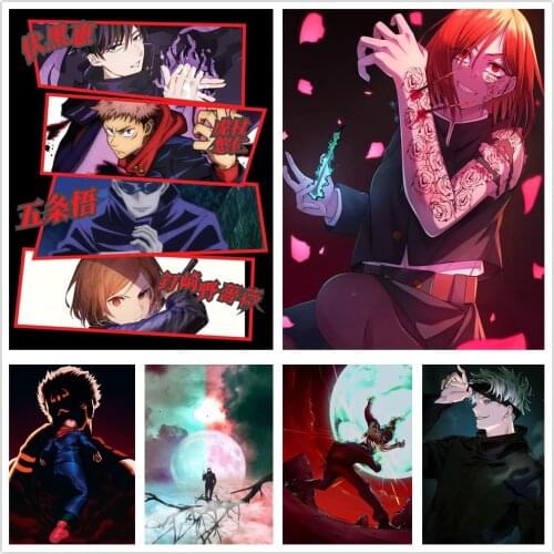 Diamond Embroidery 5D DIY Anime Mosaic Art Kits Jujutsu Kaisen Gojo Satoru Sukuna Diamond Painting Cross Stitch Home Decoration
