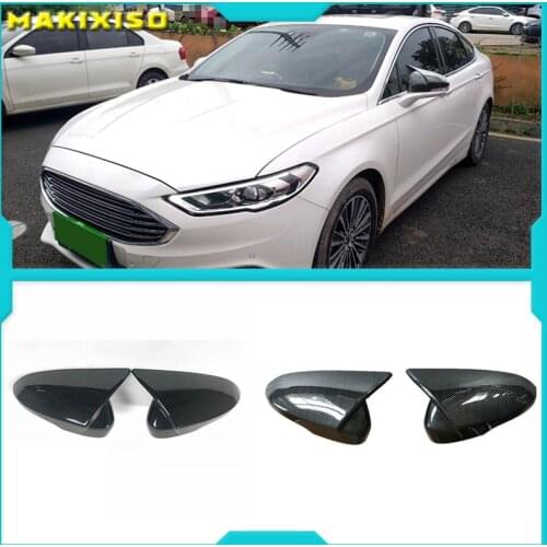 Black Side Wing Mirror Caps For FORD MONDEO MK5 2014-2019 MKV 5 Covers 2015 2016 2017 2018