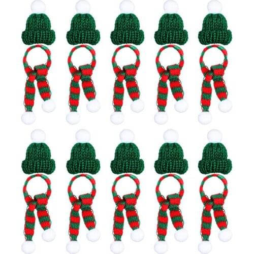 20 Pcs Scarf and Hat Decor Stylish Plant Adornment Doll Clothes Accessory Plant Decoration for Christmas Party Festival Home