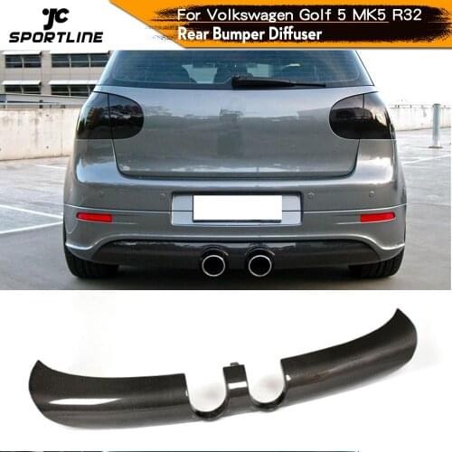 Carbon Fiber / FRP Rear Bumper Diffuser Lip Spoiler for Volkswagen VW Golf MK5 R32 Base Hatchback 2-Door 2006 - 2008