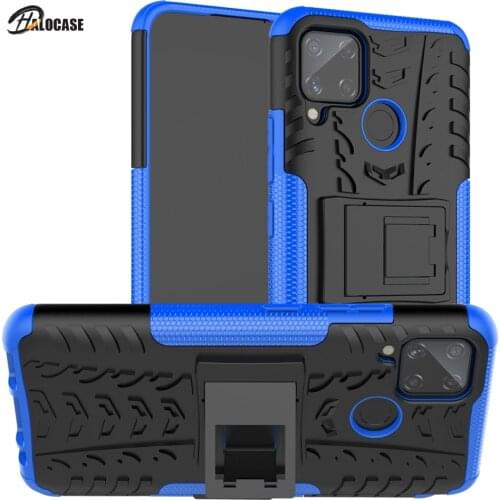 For Oppo Realme C11 C15 Case Cover Realme 3 5 6 Pro XT C2 Anti-knock Heavy Duty Hard Armor Silicone Phone Bumper Case Realme C15