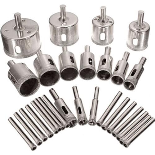 GTBL 30-Piece Hole Opener Set Diamond Glass Hole Opener Drill Bit Ceramic Marble Hole Opener