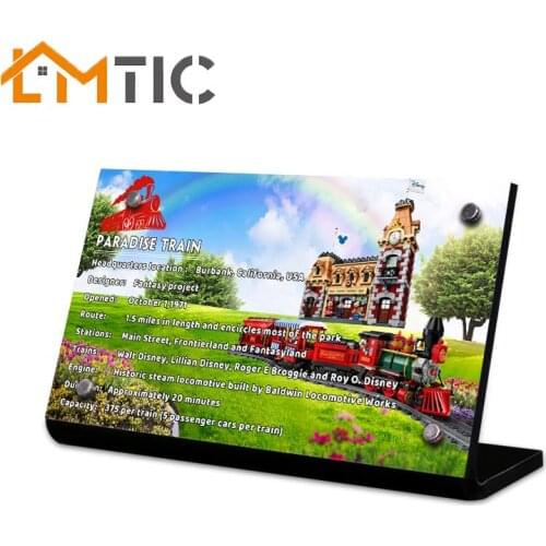 Used for 71044 model train and station toy building blocks acrylic display stand brand