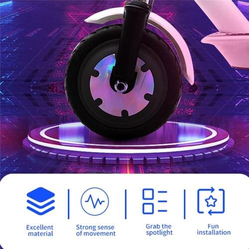 Creative Laser/PVC Protective Sticker Wheel Hub Motor Membrane Reflective Sticker for Xiaomi Mi I/1S Electric Scooter