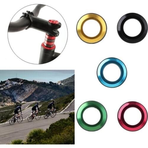 Bicycle Headset Cap Aluminum Alloy CNC Flat Spacer MTB 28.6mm Bike Parts Cover