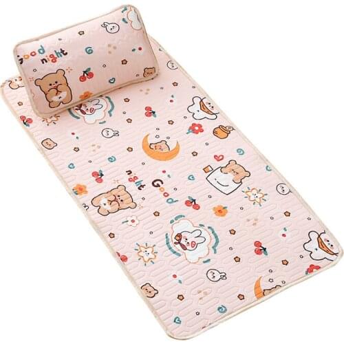 Summer Latex Baby Mat 60*120cm Cartoon Printed Cool Sheet 2pcs/set Ice Cool Mat Kids Children Sleeping Mat Kit For Boys Girl