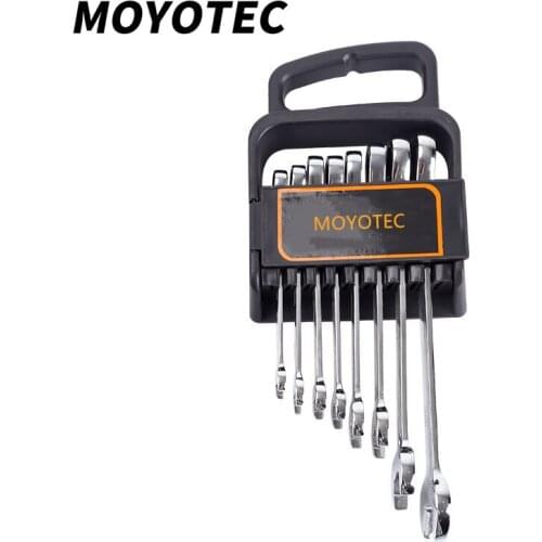 MOYOTEC 8Pcs Ratchet Wrench Socket Tool Set Wrench Set Hand Tools Car Repair Tools Torque Wrench Set