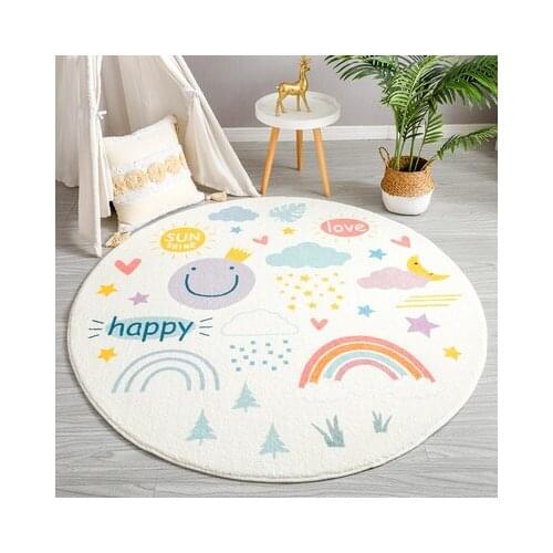 Cartoon Lovely Children Room Carpet Round Thickened Non-Slip Floor Mat