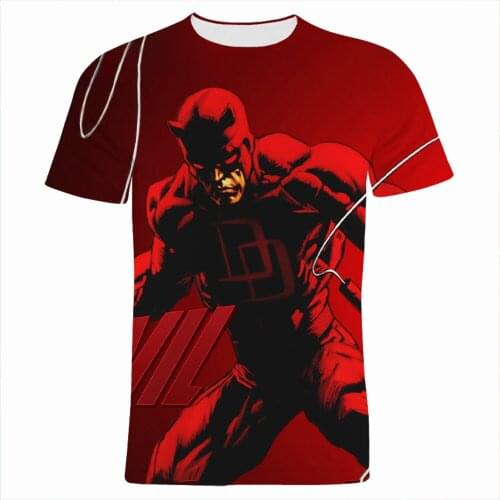 Daredevil Marvel 3D Printed Mens Clothing Summer Short Sleeve Women T Shirt Fashion Cool Children Tee Shirts Tops