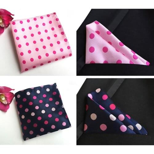 Mens Suit Handkerchief Fashion Dress Polka Dot Square Scarf Small Polka Dot Suit Pocket Square