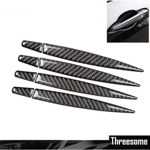 SRXTZM for Bmw x5 f15 x1 1 Series 2 Gran Tourer Car Exterior Accessories Carbon Fiber Door Handle Sticker Car Styling Decoration