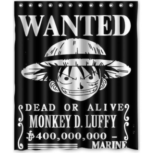 New Arrival Cartoon Anime One Piece Luff Polyester Fabric Shower Curtain,Bathroom Curtains Home Decorations Size 150x180cm L-79