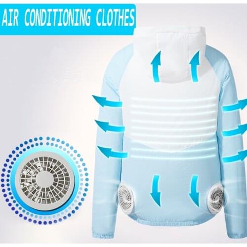 Summer Cooling Fan Clothes USB Cooling Coat Jacket Hiking Jacke+Fan Fishing Cycling High Temperature Work Outdoors Men/Women